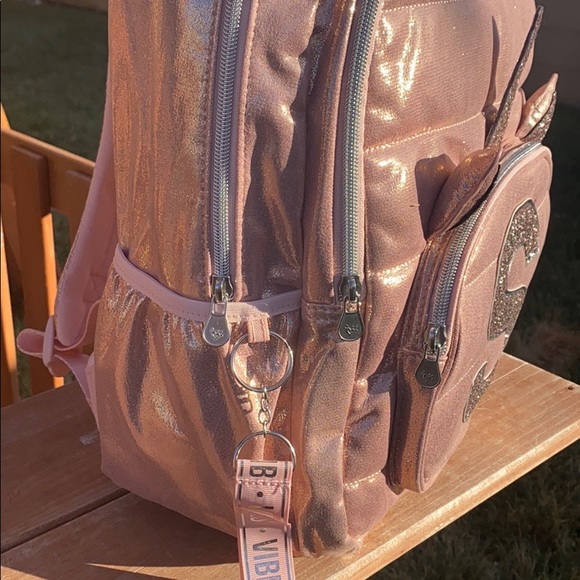 Rose Gold Quilted Unicorn Initial  Backpack “S” - Picture 5 of 11